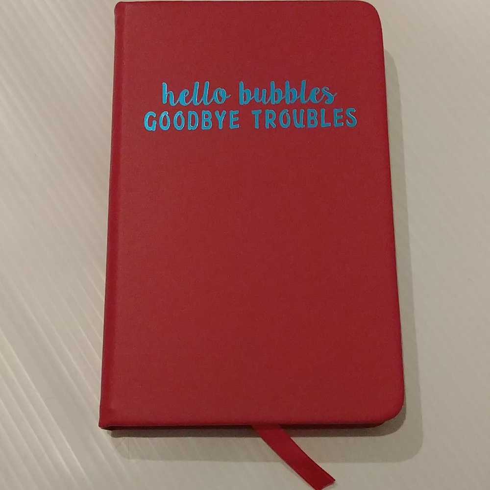 🎉2/$16 NEW 192 Page Journal Purse Sized "Hello Bobbles Goodbye Troubles"